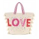 Victoria’s Secret LOVE Tassel Canvas Weekender Tote Bag